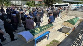 Aile katliamında hayatını kaybeden anne ve oğluna acı veda