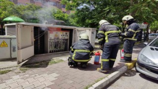 Aksarayda elektrik panosunda yangın paniği
