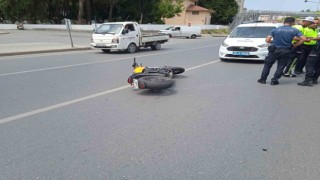 Alanyada iki motosiklet çarpıştı; 1 yaralı
