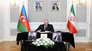 Ilham Aliyev'den İran büyükelçiliğine taziye ziyareti