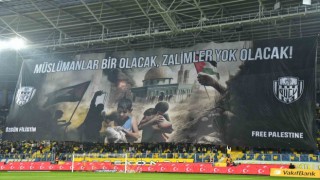 Ankaragücü taraftarından Filistine destek