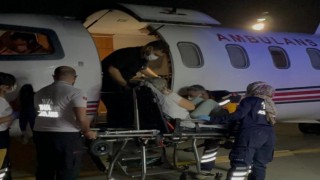 Astım hastası kadın uçak ambulansla Ankaraya sevk edildi