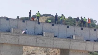 Aydın-Denizli Otoyolunda çalışan işçiler yine eyleme başladı