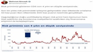 Bakan Şimşek: Risk primimizi gösteren CDS son 4 yılın en düşük seviyesinde