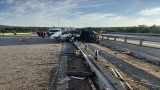 Balıkesirde beton mikseri devrildi: 1 ölü, 1 yaralı
