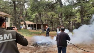 Balıkesirde imamlara yangın söndürme eğitimi