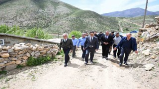 Battalgazide yol çalışmaları sürüyor