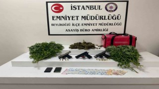 Beylikdüzünde kavga esnasında silahla ateş açan şüphelinin evinden uyuşturucu çıktı
