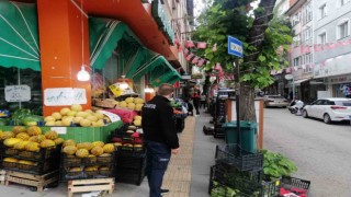 Bilecikte kaldırımları işgal eden manavlara ceza
