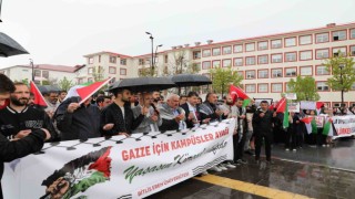 Bitlis Eren Üniversitesi öğrencilerinden Filistine destek eylemi
