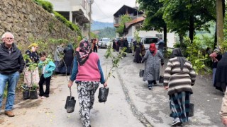 Çamlıhemşinde bin meyve fidanı ve 300 ata tohumu dağıtıldı