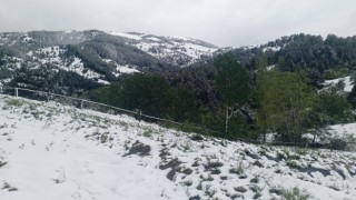 Çorumda mayıs ayında kar sürprizi