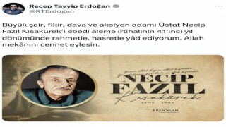 Cumhurbaşkanı Erdoğandan Necip Fazıl Kısakürek paylaşımı
