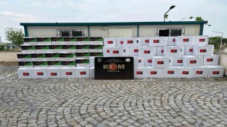 Erzinde 1 milyon 670 bin gümrük kaçağı makaron ele geçirildi