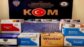 Erzurumda polisten kaçak sigara operasyonu