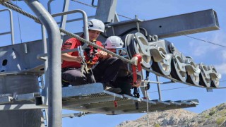 Fethiye Babadağda teleferik tatbikatı