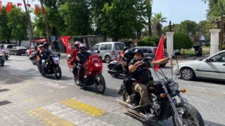 Fethiyede 19 Mayıs motosiklet konvoyu