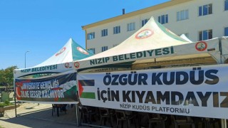 GAÜNde Gazze protestosu
