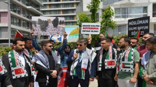 Gazze için tek yürek olan İYYÜ Öğrencileri İsrailin Gazzeye uyguladığı soykırımı protesto etti