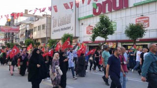 Gemlikte Gazzeye destek yürüyüşü