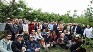 Gençler, kiraz hasat şenliğine enerji kattı