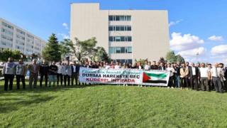 GİBTÜ öğrencilerinden Gazzeye destek için Çadır Nöbeti