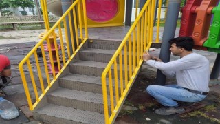 Gölbaşında parkların bakımı yapılıyor