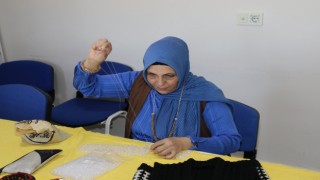 Görme engelli kursiyerin el işi ürünleri hayranlık uyandırdı