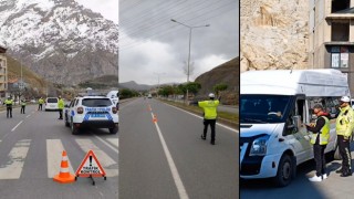 Hakkaride “Hayatla Yarışılmaz” sloganıyla radar denetimi