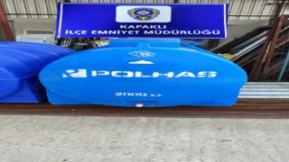 İki tonluk su deposu çalan hırsızlar yakalandı