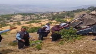İş makinesi devrildi:1 ölü