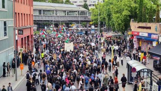 İsrailin Refaha yönelik saldırıları Berlinde protesto edildi