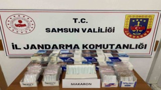 Jandarma ekiplerince bandrolsüz makaron ele geçirdi