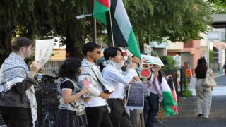 Japonyada kamu yayıncısı NHK televizyonuna İsrail protestosu