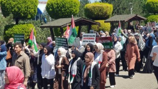 Karabükte öğrenciler Filistin için yürüdü
