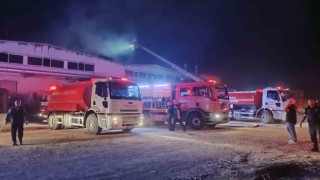 Karacabeyde korkutan fabrika yangını