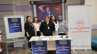 Karsta ‘Tütüne Hayır farkındalık standı açıldı