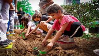 Kartallı minikler toprakla buluştu