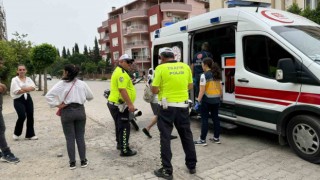 Kaza yapan alkollü motosiklet sürücüsü yaralandı