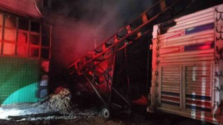 Kereste fabrikasında korkutan yangın
