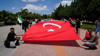 Kiliste öğrenciler ve akademisyenler Filistine destek için yürüdü