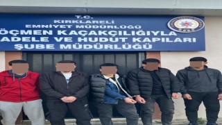 Kırklarelinde 6 kaçak göçmen yakalandı, 4 şüpheli gözaltına alındı