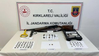 Kırklarelinde tarihi objeler ele geçirildi
