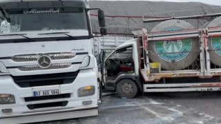 Konyada çekici ile süt tankeri çarpıştı: 1 yaralı