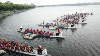Küçükçekmecede dragon boat yarışları