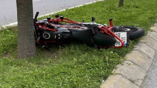 Küçükçekmecede korkunç kaza, ağaca çarpan motosiklet sürücüsü feci şekilde can verdi