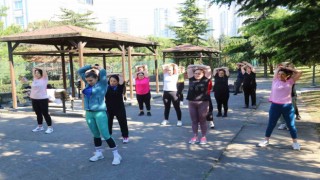 Küçükçekmecede sabah sporlarına büyük ilgi