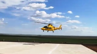 Kuluda ambulans helikopter yeni doğan bebek için kalktı