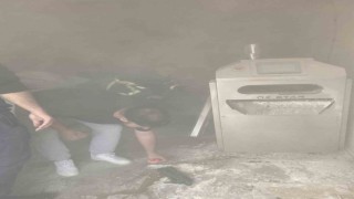 Kuruyemiş kavurma makinasında çıkan yangın büyümeden söndürüldü