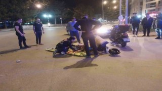 Kütahyada otomobil ile motosiklet çarpıştı: 1 yaralı